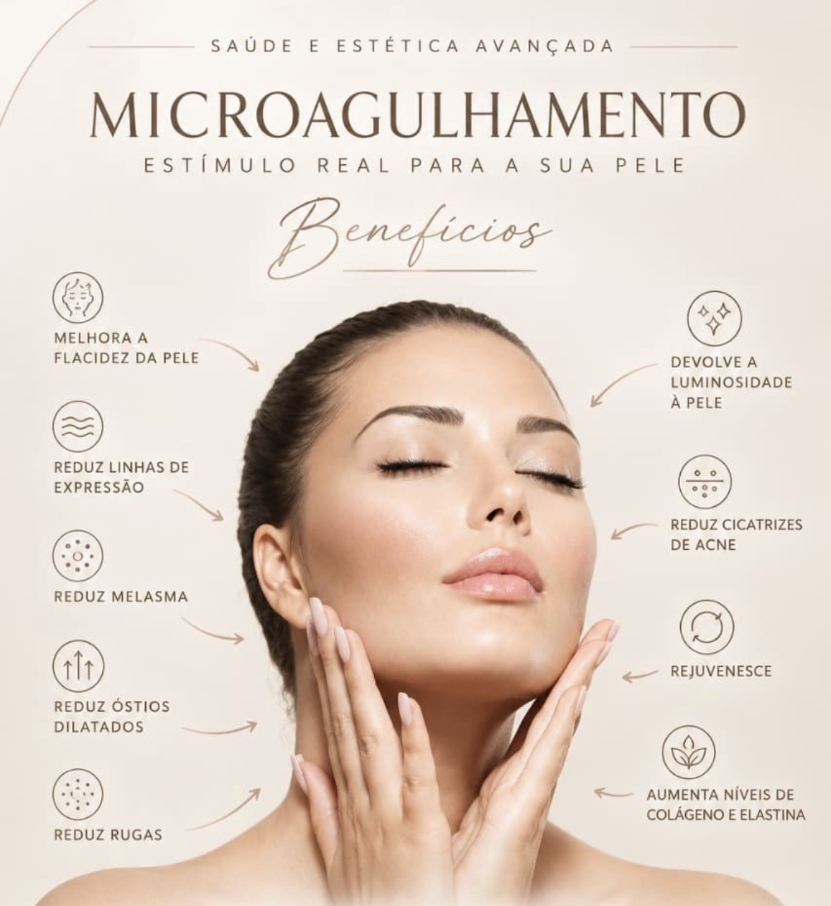 Arte da Dra. Viviane Abreu com os benefícios do microagulhamento
